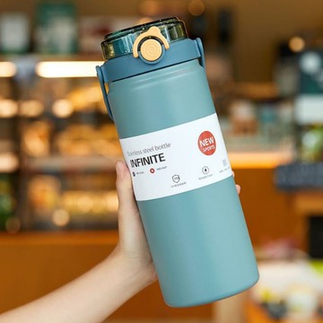 316不銹鋼大容量雙飲保溫杯1200ML-藍色_廠商直送