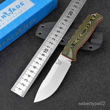 BENCHMADE蝴蝶15002直刀戶外K鞘戰術特戰不銹鋼隨身防身刀