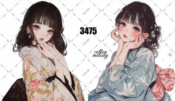 original sticker no.3475 人物貼紙 原創貼紙 原創人物貼紙 裝飾貼紙 cotton melody