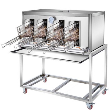 【免運/可開票】燒烤網 燒烤爐 烤魚爐 烤肉爐 烤魚爐商用餐廳環保無煙炭烤爐燃氣烤箱不銹鋼木炭燒烤爐電烤魚機C15