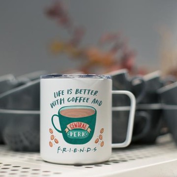 老友記周邊LIFE IS BETTER WITH COFFEE AND FRIENDS不銹鋼咖啡杯