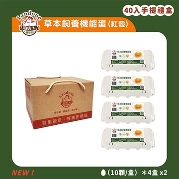 《咱兜ㄟ養雞場》草本DHA機能蛋(紅殼)-40入宅配禮盒組，共2組