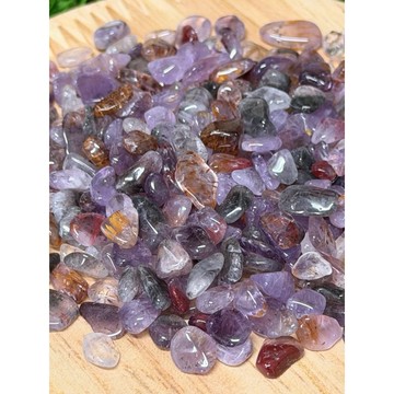 *掘晶*高品極光23碎石 水晶碎石 純天然無加色 全脈輪 高頻連結 水晶鋪底 水晶盆栽