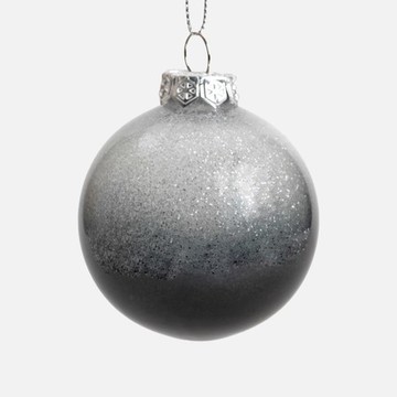 伊登圓形吊飾6cm 漸層銀黑