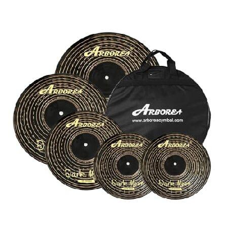 Arborea Drum Cymbal Pack 14” Hihats,16” Crash,18” Crash,20” Ride Classics Drak Moon Pieces for Drum Set