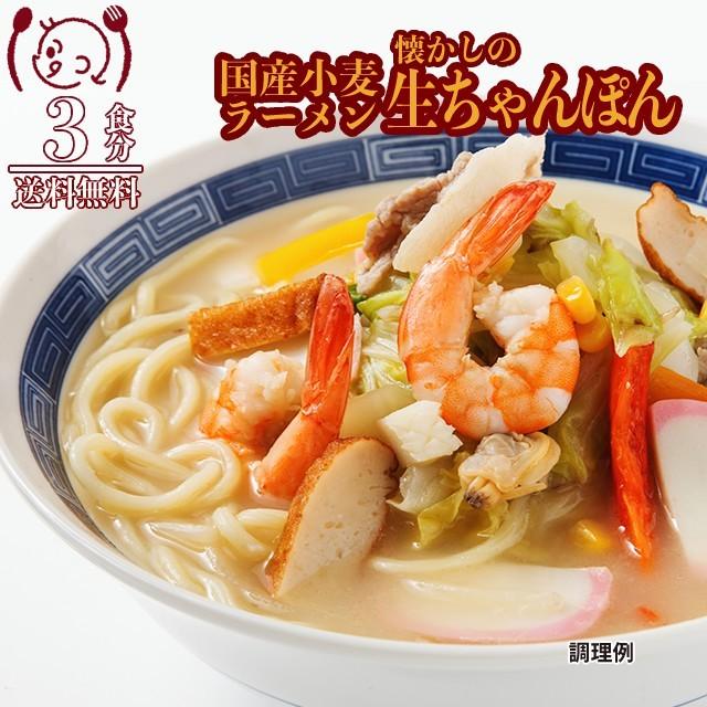 生ちゃんぽん 3食 セット 国産 小麦 ラーメン 生麺 シーフード ご当地 グルメ 得トクセール ポイント消化 チャンポン ちゃんぽん麺 送料無料