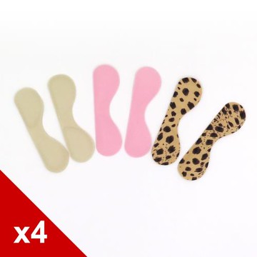 ○糊塗鞋匠○ 優質鞋材 F08 4mm絨面矽膠後跟貼 (4雙/組)