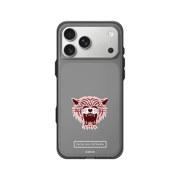 iPhone 17 Pro Max Clear (相機按鈕) 酷墨灰 - Catalina Estrada - Pink Tiger Head