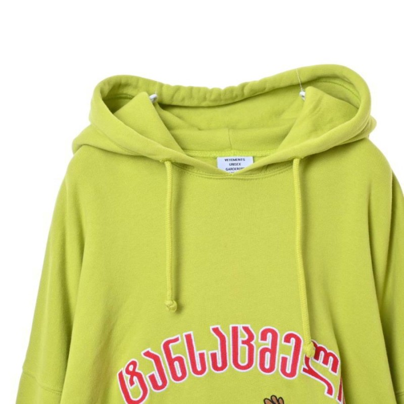 Vetements カートゥーン プルオーバー パーカー XS イエロー ...