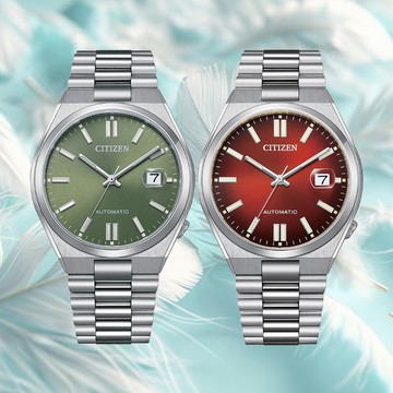 CITIZEN 星辰 Mechanical 情人節推薦 不鏽鋼情侶機械錶對錶 NJ0150-56W/NJ0158-89Z