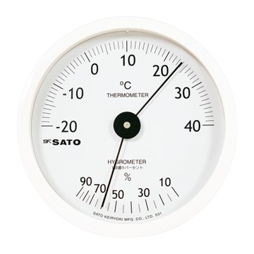 SK SATO 佐藤計量器 溫濕度計 壁掛/桌上型  白色  1個