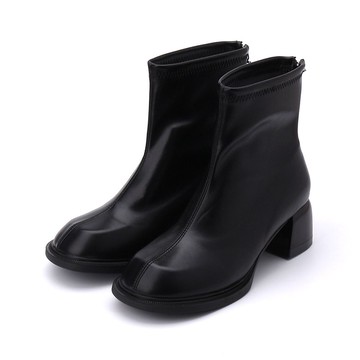 RIN RIN 圓頭粗跟靴 黑 女鞋 治裝激推