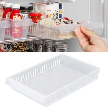 asdfkitty*日本製 INOMATA 冰箱收納托盤-有洞寬淺型-大的0382-放罐頭.方罐飲料-香蕉