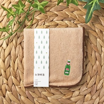 娜吉小物。台灣刺繡手帕小方巾－台灣 啤酒