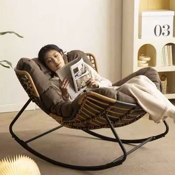 免運 懶人躺椅搖椅休閑搖搖椅北歐陽臺成人家用午睡椅客廳室內簡約搖椅