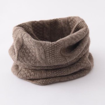 芊思諾100%純山羊絨脖套男女款 秋冬季時尚保暖針織扭花圍脖圍巾