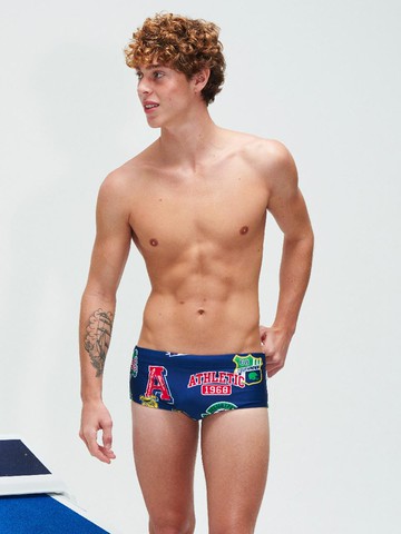 Athletic Club Square Leg Swimsuit [Team Navy]