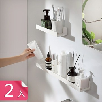 【荷生活】工字型耐壓抗變形物品收納架 可銜接組合承重穩固壁掛置物架-2入組