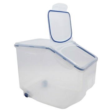 LocknLock 樂扣樂扣 PP材質保鮮盒組 米箱12L +量杯 10kg  350 x 230 x 270mm  透明  1組