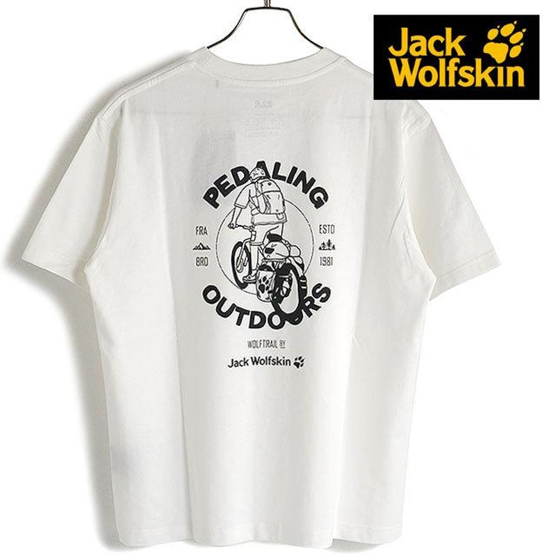 ジャックウルフスキン Jack Wolfskin ヘビーウェイト オーガニックコットン Tシャツ メンズ 5028871-5018 SS22 JP  PEDALING OD T 半袖 white rush LINEショッピング