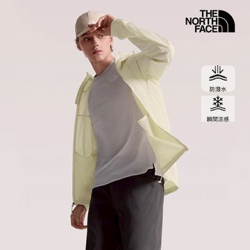 男款米色DWR防潑水防曬連帽外套｜87VWDOM