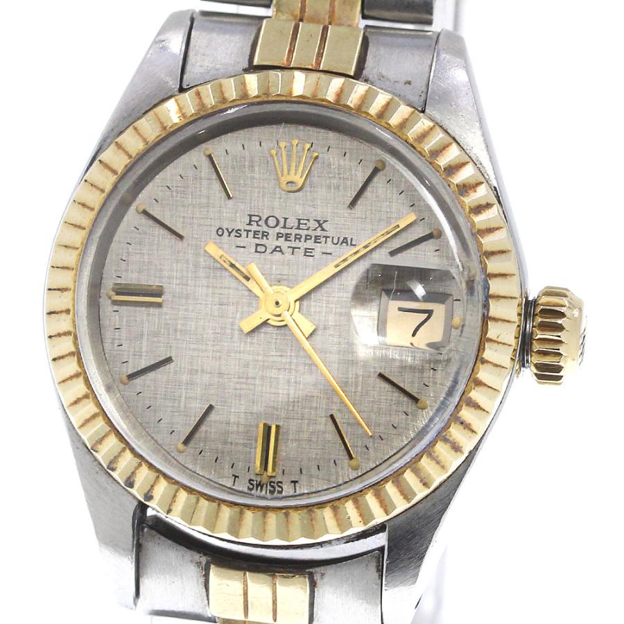 訳あり ロレックス ROLEX 6917 オイスター パーペチュアル デイト Cal.2030 YGコンビ 自動巻き レディース _681145 |  LINEブランドカタログ