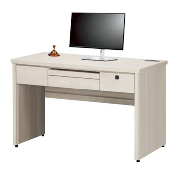 文創集 伯多4.2尺鍵盤多功能智慧型書桌(附USB插座＋指紋辨識鎖)-128x60x82cm免組