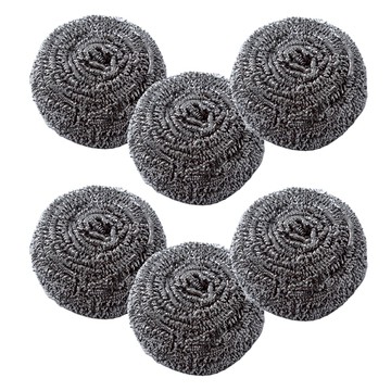 0985 鋼絲球6入 洗碗鋼絲絨 鋼絲球刷 金剛刷 鋼刷球 鐵刷 去汙清潔刷 洗鍋刷洗碗刷 菜瓜布