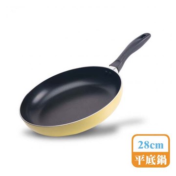 【鍋寶】28cm金鑽不沾平底鍋 檸檬黃