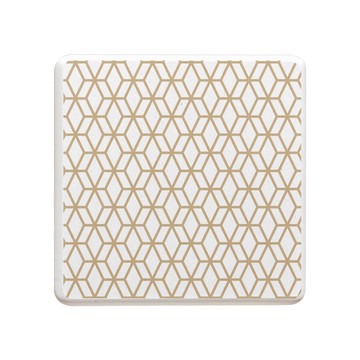 10*10*0.9_方形_花磚系列杯墊_菱形米  1入