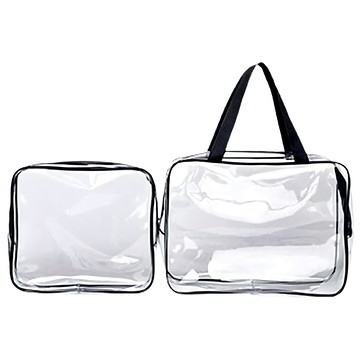 BangJiaShi 幫家適 防水洗漱包2件組  大(31 x 12 x 22cm) + 小(22 x 7 x 13cm)  黑色