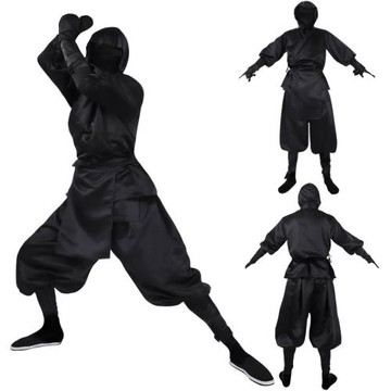 現貨跨境熱款萬圣節演出服日本男士黑忍者cosplay套裝ninja suit