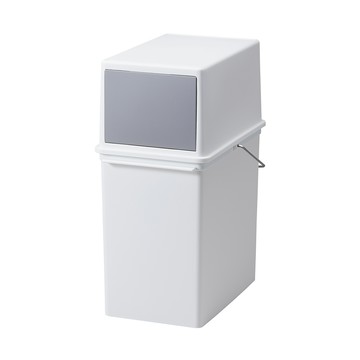 【日本like-it】日製可疊式推蓋隙縫垃圾桶-17L