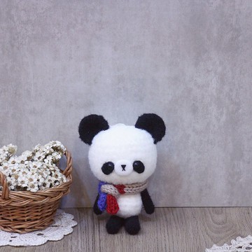 毛毛款－貓熊娃娃。寶寶沙龍。吊飾。鑰匙圈