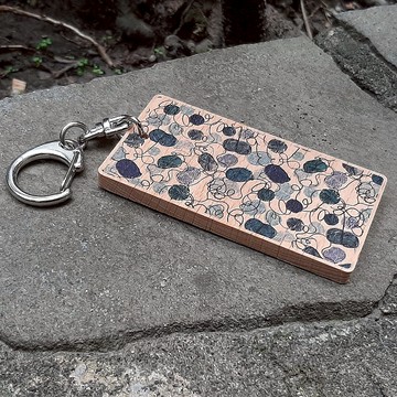 木質鑰匙圈 毛線 客製化禮物  雷射雕刻