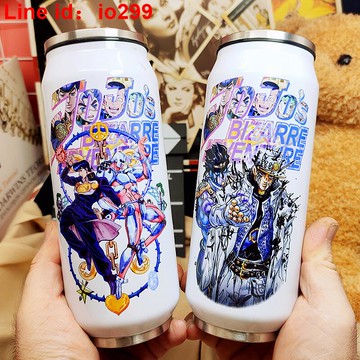 OJO的奇妙冒險易拉罐保溫杯不鏽鋼一杯兩蓋吸管杯隨身茶水杯子