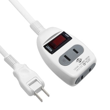 【威電】CK-2122 2孔1開2座 延長線 4尺/6尺/9尺(180度任轉插頭 過載斷電 電源線組)