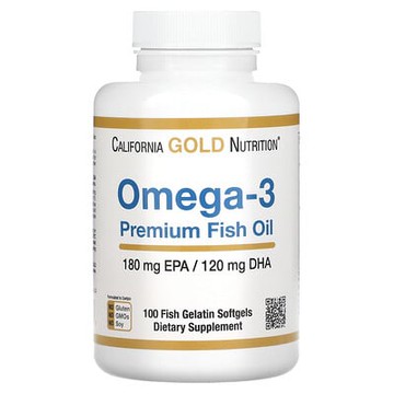 California Gold Nutrition, Omega-3 優質魚油，100 粒魚明膠軟膠囊（每粒 1100 毫克）