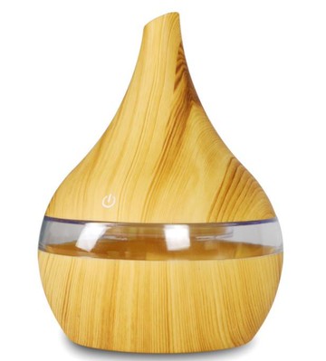 5VUSB小尖嘴夜光加濕器家用迷你小加濕器 水滴圓球木紋香薰機