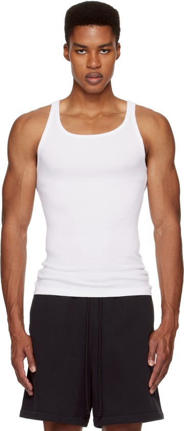 SKIMS 三件装白色 SKIMS Cotton Rib 背心