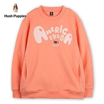 Hush Puppies 上衣 男裝簡約英文刺繡趴趴狗寬版上衣