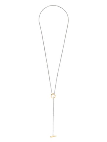 Tom Wood - Robin Duo L chain necklace - women - White Rhodium Plated Sterling Silver/Recycled Sterling Silver/9kt Gold Plated Sterling Silver - One...