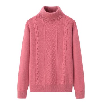 官方旗艦店高端100純山羊絨衫女高領加厚秋冬保暖針織衫毛衣E3554