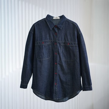 日系雙袋牛仔襯衫279293