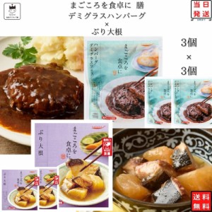 レトルト 惣菜 常温 和風 洋風 おかず レトルト食品 詰め合わせ 常温保存 送料無料 惣菜セット 食品 ぶり大根煮 3食 デミグラス ハンバー