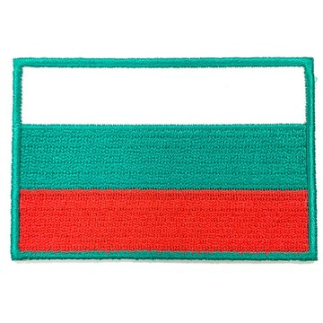 保加利亞 國旗熱燙補丁貼 熨燙袖標 背膠補丁布標 地標背膠刺繡士氣章 貼章 燙布貼 徽章