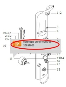 【麗室衛浴】德國 HANSGROHE 25937 龍頭轉換器軸心