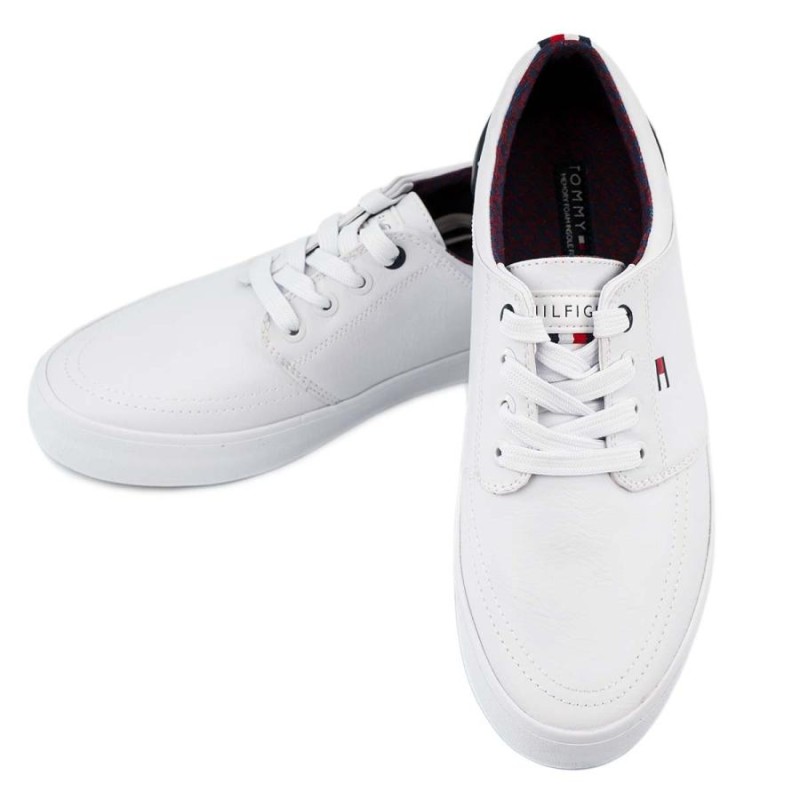 TOMMY HILFIGER トミーヒルフィガー スニーカー tmREXIN 140 メンズ ローカット トリコロールカラー WHI01 WHITE  ホワイト | LINEショッピング