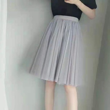 2023春秋冬季新款韓網紗裙大擺公主蓬蓬短裙高腰半身裙子女夏