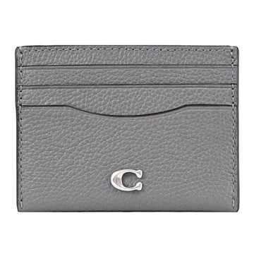 COACH CC129 經典C LOGO荔枝皮革隨身名片夾/卡夾.灰